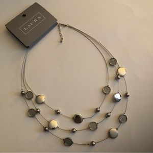 3/$20 Laura Silver Necklace NWT